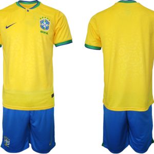 Billige Nationalmannschaft Fußball Trikot Brasilien 2022 Heimtrikots gelb mit Aufdruck Kaká 10