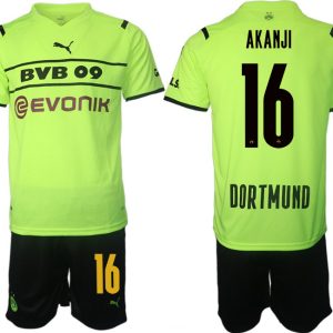 BVB Borussia Dortmund 2022 CUP Trikot gelb/schwarz mit Aufdruck AKANJI 16