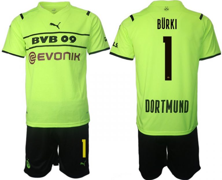 BVB Borussia Dortmund 2022 CUP Trikot Herren gelb/schwarz mit Aufdruck Bürki 1