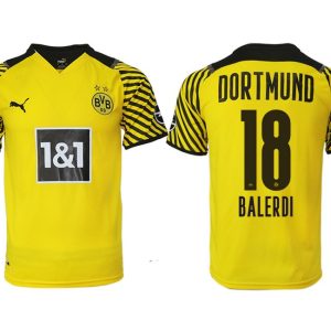 BVB Borussia Dortmund 2022 Heimtrikot gelb mit Aufdruck Balerdi 18