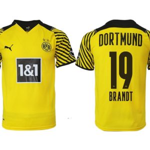 BVB Borussia Dortmund 2022 Heimtrikot gelb mit Aufdruck Brandt 19