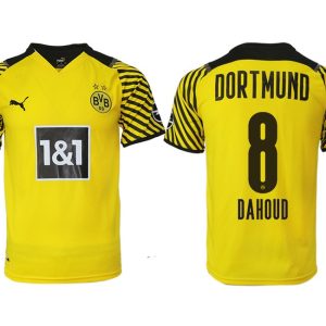 BVB Borussia Dortmund 2022 Heimtrikot gelb mit Aufdruck Dahoud 8