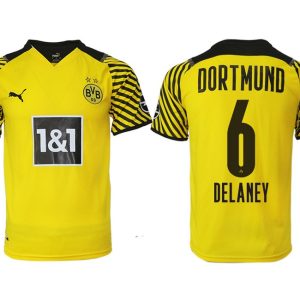 BVB Borussia Dortmund 2022 Heimtrikot gelb mit Aufdruck Delaney 6