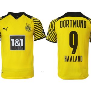 BVB Borussia Dortmund 2022 Heimtrikot gelb mit Aufdruck Haaland 9