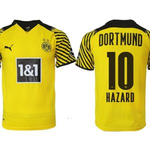 BVB Borussia Dortmund 2022 Heimtrikot gelb mit Aufdruck Hazard 10