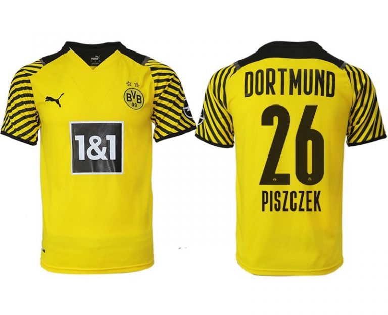 BVB Borussia Dortmund 2022 Heimtrikot gelb mit Aufdruck Piszczek 26