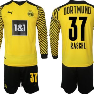 BVB Borussia Dortmund Heimtrikot 2022 gelb-schwarz Langarm + Kurze Hosen Raschl 37