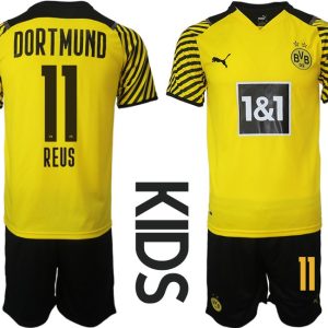 BVB Borussia Dortmund Heimtrikot in gelbe 2022 für Kinder mit Aufdruck Reus 11