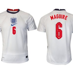 England Heimtrikot EM 2022 weiß/blau mit Aufdruck MAGUIRE 6