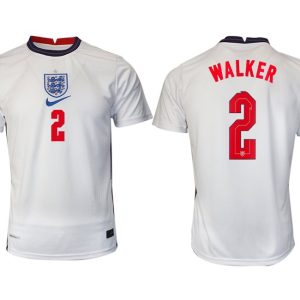 England Trikot Home EM 2022 weiß/blau mit Aufdruck WALKER 2