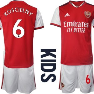 FC Arsenal Heimtrikot 2022 für Kinder weiß/rot mit Koscielny 6 Aufdruck