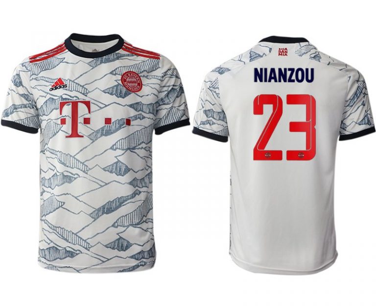 FC Bayern München 3rd Herren Trikot 21/22 Ausweichtrikot weiß mit Aufdruck Nianzou 23