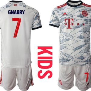 FC Bayern München Trikot 3rd in weiß 2022 für Kinder mit Aufdruck Gnabry 7