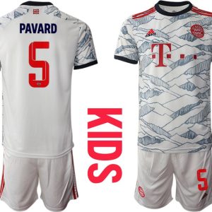 FC Bayern München Trikot 3rd in weiß 2022 für Kinder mit Aufdruck Pavard 5