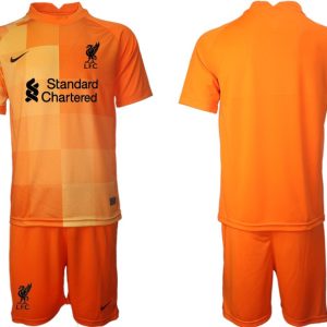 FC Liverpool 2021/2022 Orange Goalkeeper Shirt + Shorts