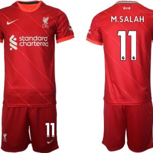 FC Liverpool Heimtrikot 2021/22 rot Trikotsatz Kurzarm + Kurze Hosen M.SALAH 11