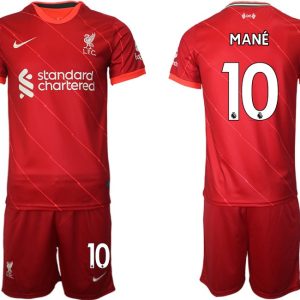 FC Liverpool Heimtrikot 2021/22 rot Trikotsatz Kurzarm + Kurze Hosen Mané 10