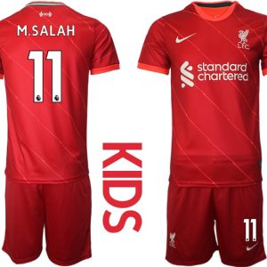 Fußball Trikot Liverpool FC 2021/22 Heimtrikot rot für Kinder mit Aufdruck M.SALAH 11