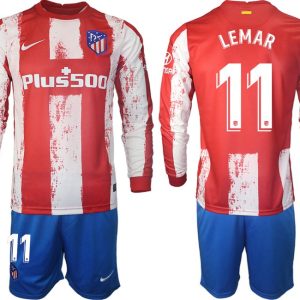 Fußball Trikots langarm Atlético Madrid 2022 Heimtrikot mit Aufdruck LEMAR 11