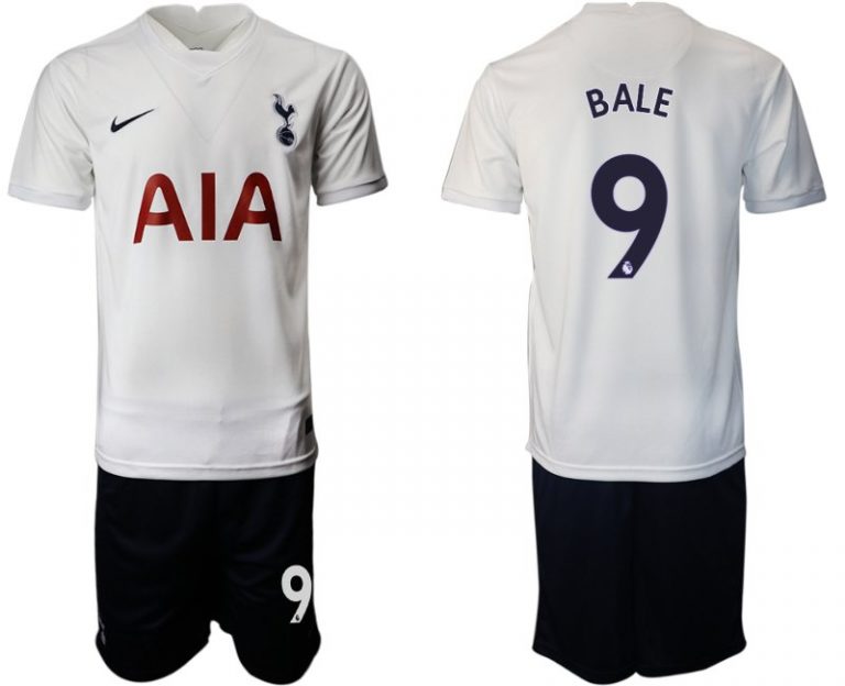 Fußball Trikotsatz Kurzarm Tottenham Hotspur Heimtrikot 2021/22 in weiß BALE 9