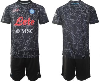 Fussball Trikotsatz SSC Napoli Special Heimtrikot 2021-2022 Kurzarm schwarz