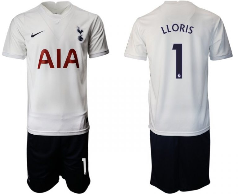 Fussball Trikotsatz Tottenham Hotspur Herren Heimtrikot 2021/22 in weiß mit Aufdruck LLORIS 1