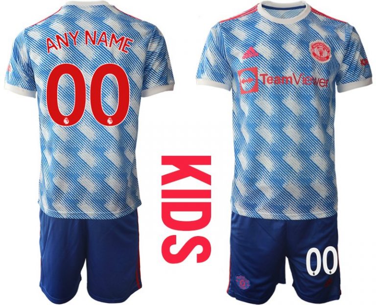 Fussballtrikot Manchester United Auswärts Trikot 2022 Kinder Weiss-1