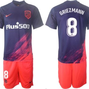 Fußballtrikot Trikotsatz Atlético Madrid 2021/22 Stadium Away dunkelblau/pink