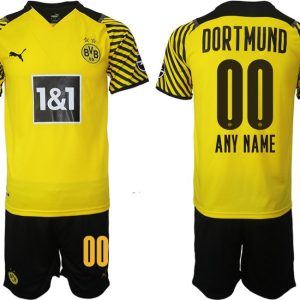 Gelbe Trikotsatz Borussia Dortmund 2022 Fußball-Trikots online kaufen Anpassbarer-1