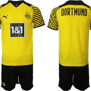 Gelbe Trikotsatz Borussia Dortmund 2022 Fußball-Trikots online kaufen Anpassbarer