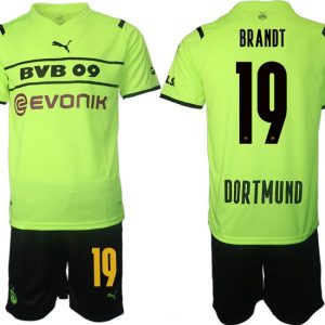 Herren BVB Borussia Dortmund 2022 CUP Shirt gelb/schwarz mit Aufdruck Brandt 19