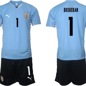 Herren Uruguay 2022 Heimtrikot hellblau mit Aufdruck DE Bushchan 1