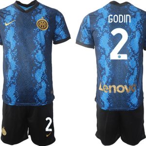 Inter Mailand Diego Godín #2 Herren Heimtrikot Trikotsatz Kurzarm + Kurze Hosen