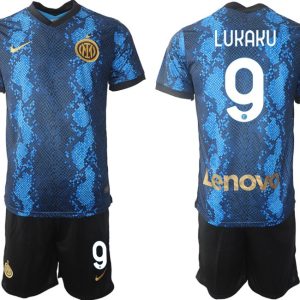 Inter Mailand Romelu Lukaku #9 Heimtrikot 2022 Kurzarm + Kurze Hosen