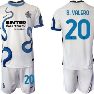 Inter Mailand Stadium Auswärtstrikot 2022 weiß/blau mit Aufdruck B.Valero 20