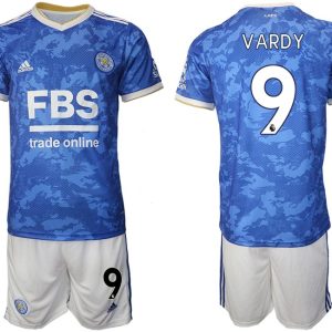 Jamie Vardy #9 Leicester City FC 2022 Fußball Heimtrikot + Kurze Hosen