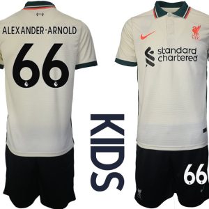 Kinder Fußball Trikot Liverpool FC Stadium Away 2021/22 mit Aufdruck Alexander-Arnold 66