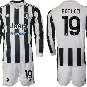 Leonardo Bonucci 19# Juventus Turin Herren 2022 Fußball Heim Kit Langarm