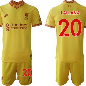 Liverpool FC Ausweichtrikot 2021/22 gelb-rot Fußball Trikotsatz LALLANA 20