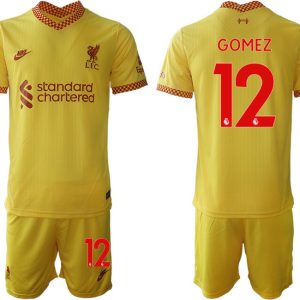 Liverpool FC Stadium Ausweichtrikot 2021/22 gelb-rot Fußball Trikotsatz GOMEZ 12