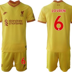 Liverpool FC Stadium Ausweichtrikot 2021/22 gelb-rot Fußball Trikotsatz LOVREN 6