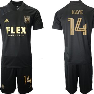 Los Angeles FC 2021 LAFC Black Gold Primary Replica Player Jersey Kaye 14