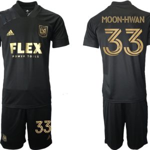 Los Angeles FC LAFC 2021 Black Gold Primary Replica Player Jersey Moon-HWAN 33