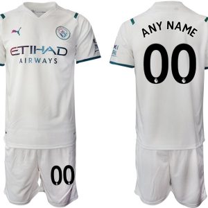 Manchester City Herren Auswärts Trikot 2022 weiß/hellblau-1