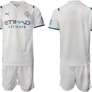 Manchester City Herren Auswärts Trikot 2022 weiß/hellblau