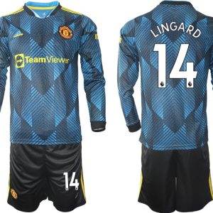 Manchester United Ausweichtrikot 2021/22 Langarm Trikotsatz mit Aufdruck Lingard 14