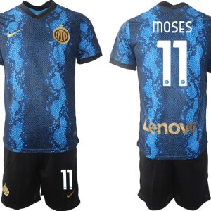 Moses #11 Inter Mailand Heimtrikot 2022 Fussballtrikot Offizielles Set