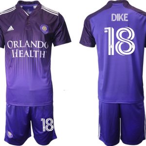 Orlando City SC DIKE 18# Purple 2021 Thick N Thin Player Jersey