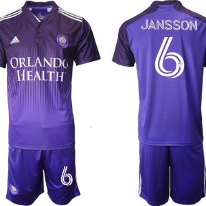 Orlando City SC JANSSON 6 Purple 2021 Thick N Thin Player Jersey