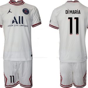 Paris Saint-Germain 4th Shirt 2021/22 Fourth Trikot PSG weiß mit Aufdruck Di María 11